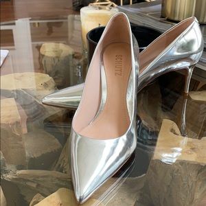 SCHUTZ SILVER PUMPS